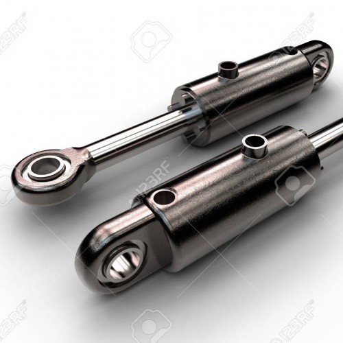 80522082 3d illustration of hydraulic cylinders